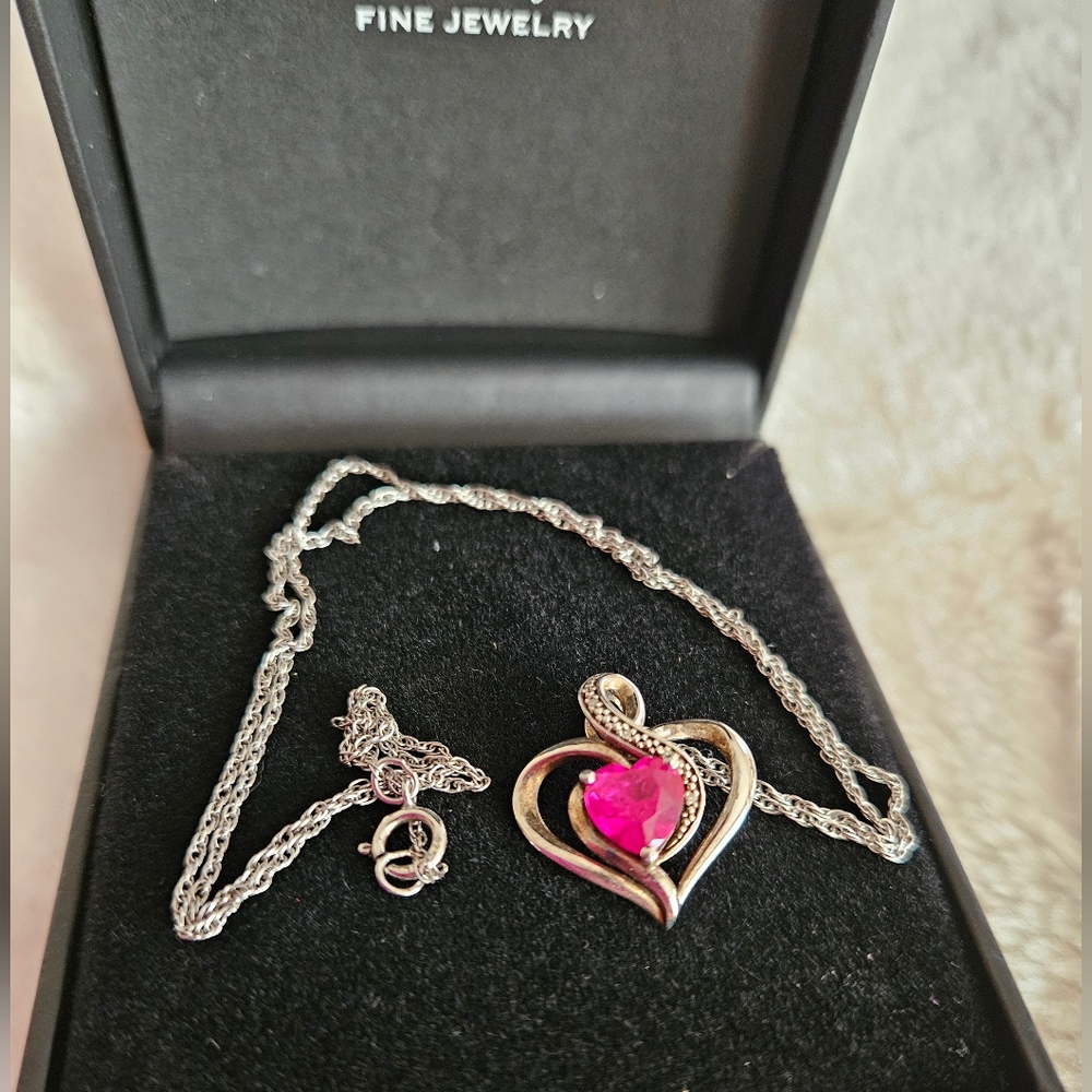 Ruby Heart Necklace